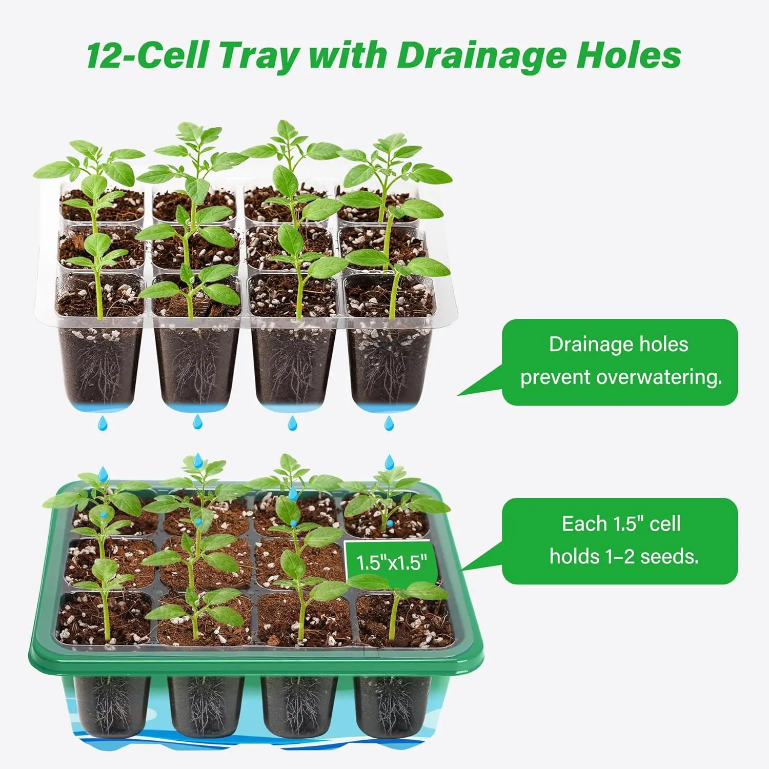 6/12 Grids Growing Starting Nu - Humidity Dome Kit ulasan dan harga