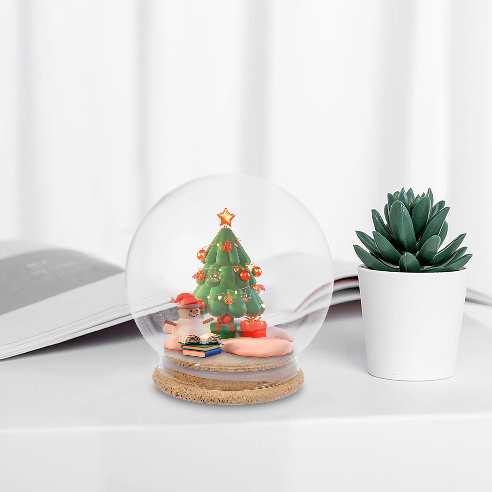 Glass Dome Eternal Flower Disp - Plastic Dome Clear ulasan dan harga